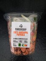Zoete aardappel paprika soep