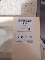 Witte choco framboos vlaai