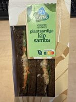 Volkoren sandwich plantaardige kip samba