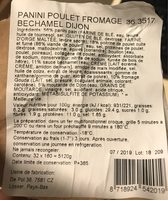 Panini poulet bechamel moutardd