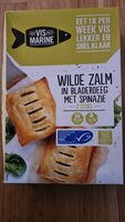 Wilde zalm in bladerdeeg met spinazie