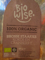 Biscuits coco et canneberges - BioWise - 175 g