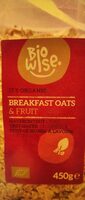 Breakfast oats et fruit