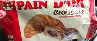 Croissant with cocoa cream filling