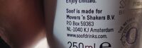 Natural soft drink from apple, blackcurrant, lavender & sparkling water