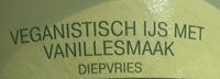Veganistisch ijs met vanillesmaak