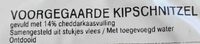 Voorgegaarde kipschnitzel cheddar
