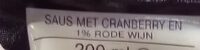 Saus met cranberry en rode wijn