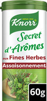 Knorr Secret d'Arômes Assaisonnement en Poudre aux Fines Herbes Tube 60g