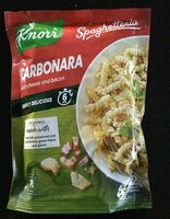 Carbonara with cheese and bacon
