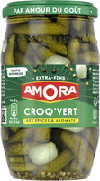 Amora Croq'Vert Cornichons Extra-Fins aux Épices & Aromate 210g
