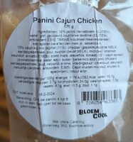 Panini Cajun Chicken
