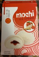 Mochi ice cream strawberry cheesecake