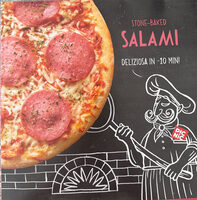 Steenoven pizza’s salami