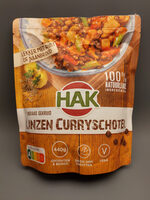 Indiaas gekruid linzen Curryschotel