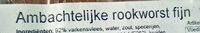 Ambachtelijke rookworst