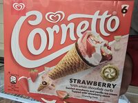Cornetto strawberry white chocolate curls