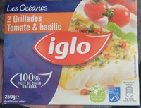 Les Océanes, 2 Grillades Tomate & Basilic 100% Filet de Colin d'Alaska