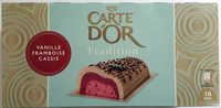Carte D'or Tradition Glace Buche Tradition Vanille Framboise Cassis 10 parts 1L