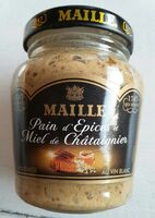 Moutarde vin blanc Pain épices miel chataigner