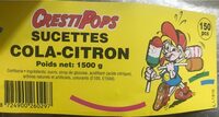 Tubo 150 Sucettes Cola Crest