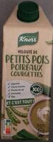 Velouté petits pois poireaux courgettes