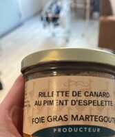 Rillette de canard au piment d’espelette