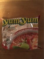 Instant Nudeln mit Tom Yum Garnelen Geschmack