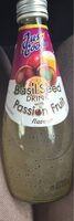 Basil seed drink with passion fruit