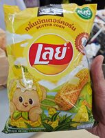 Flat Potato Chips Butter Corn Flavor