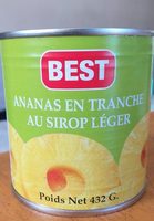 Ananas en tranche au sirop léger