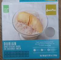 Durian and sticky rice in coconut milk