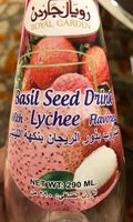 Basil seed drink with lychee flavored