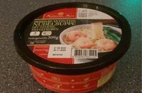 Shrimp-Wonton Nudelsuppe mit Gemüse, tiefgefroren