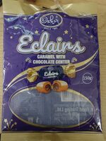Eclairs, Caramel with chocolate center