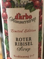 D‘arbo Sommersirup Rote Ribisel