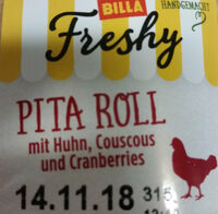 Pita Roll mit Huhn, Couscous und Cranberries