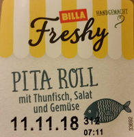 Pita Roll mit Thunfisch, Salat und Gemüse
