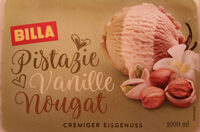 Cremiger Eisgenuss Pistazie Vanille Nougat