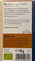 Sonnentor Zimtstangen 9004145003347 Bio Zimtstangen