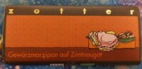 Schokolade Gewürzmarzipan auf Zimtnougat