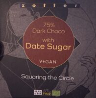 Dark Choco 75% With Date Sugar