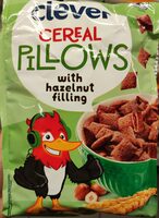 Cereal pillows with hazelnut filling