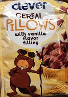 Cereal pillows with vanilla flavour filling