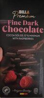 Dark chocolate 57% cocoa with raspberries