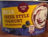 Greek style yoghurt with blueberries