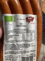Bio debrecínské párky