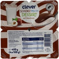 Schoko-Milch Dessert mit Haselnuss