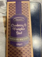 Cranberry and pumpkin seed savoury biscuits