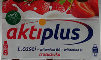 Mleko fermentowane z sokiem truskawkowym z bakteriami oraz witaminami